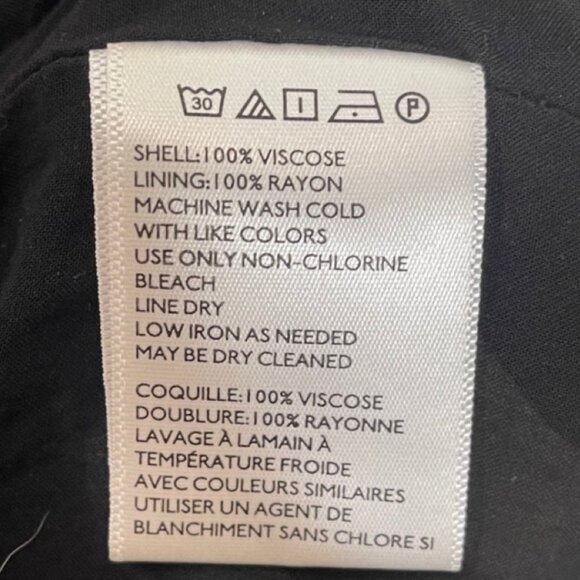 SILENCE + NOISE | Black Short Dress White Abstract Elephant Pattern | Size L - Picture 10 of 13